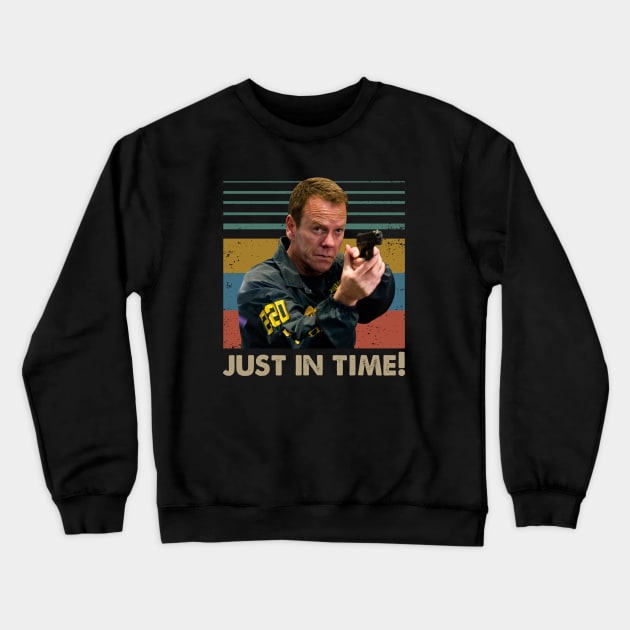 Jack Bauer just in time vintage Crewneck Sweatshirt by Mendozab Angelob